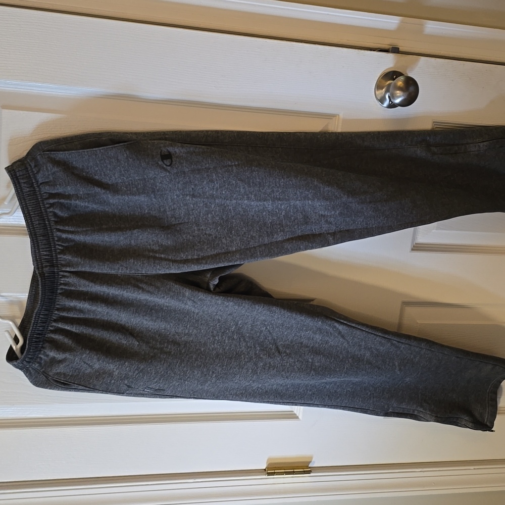 Champion Men's Gray Athletic Pants With Zip Up Legs